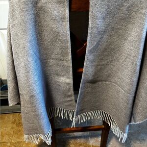 Gray Fringe Shawl